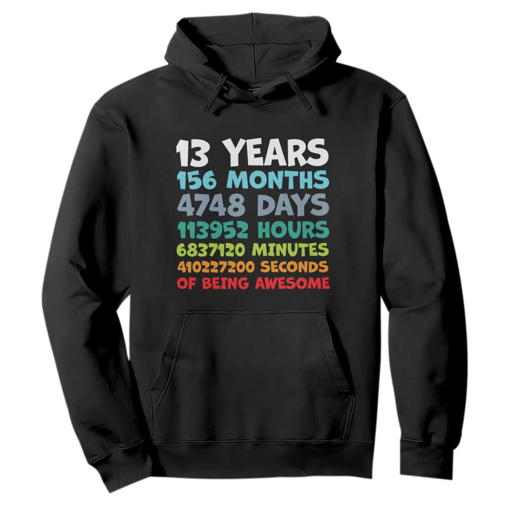 13th Birthday Hoodie 13 Year Old Bday Gifts Son Boy 13yr TS10 Black Print Your Wear