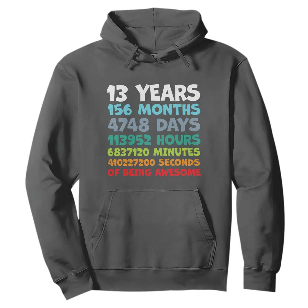 13th Birthday Hoodie 13 Year Old Bday Gifts Son Boy 13yr TS10 Dark Heather Print Your Wear