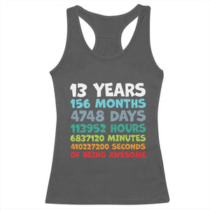 13th Birthday Racerback Tank Top 13 Year Old Bday Gifts Son Boy 13yr TS10 Dark Heather Print Your Wear