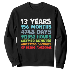 13th Birthday Sweatshirt 13 Year Old Bday Gifts Son Boy 13yr TS10 Black Print Your Wear
