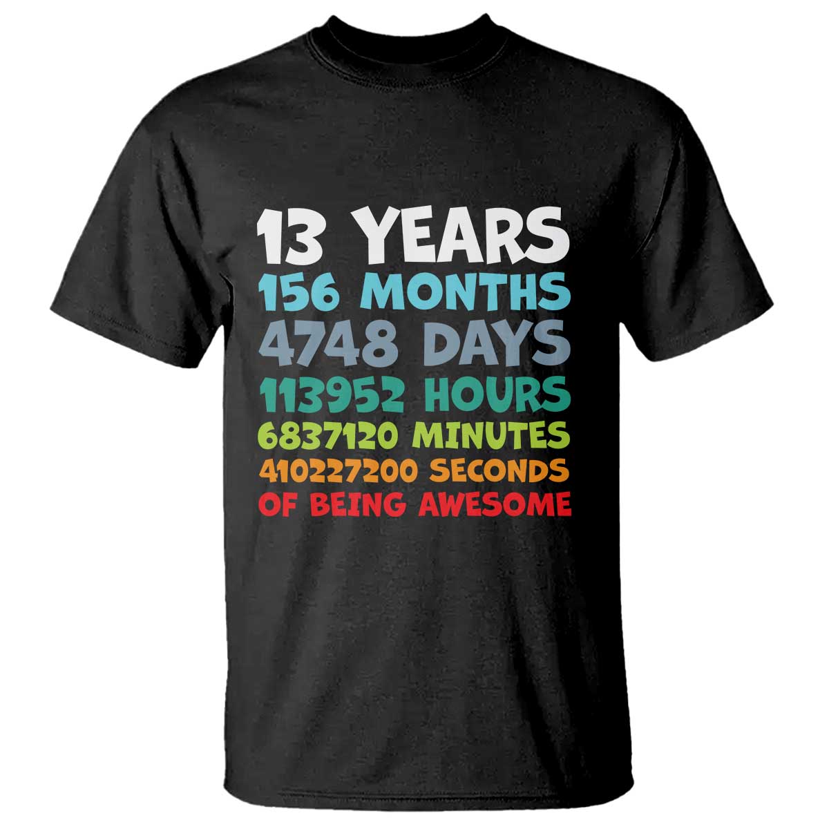 13th Birthday T Shirt 13 Year Old Bday Gifts Son Boy 13yr TS10 Black Print Your Wear