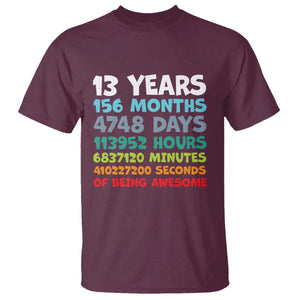 13th Birthday T Shirt 13 Year Old Bday Gifts Son Boy 13yr TS10 Maroon Print Your Wear