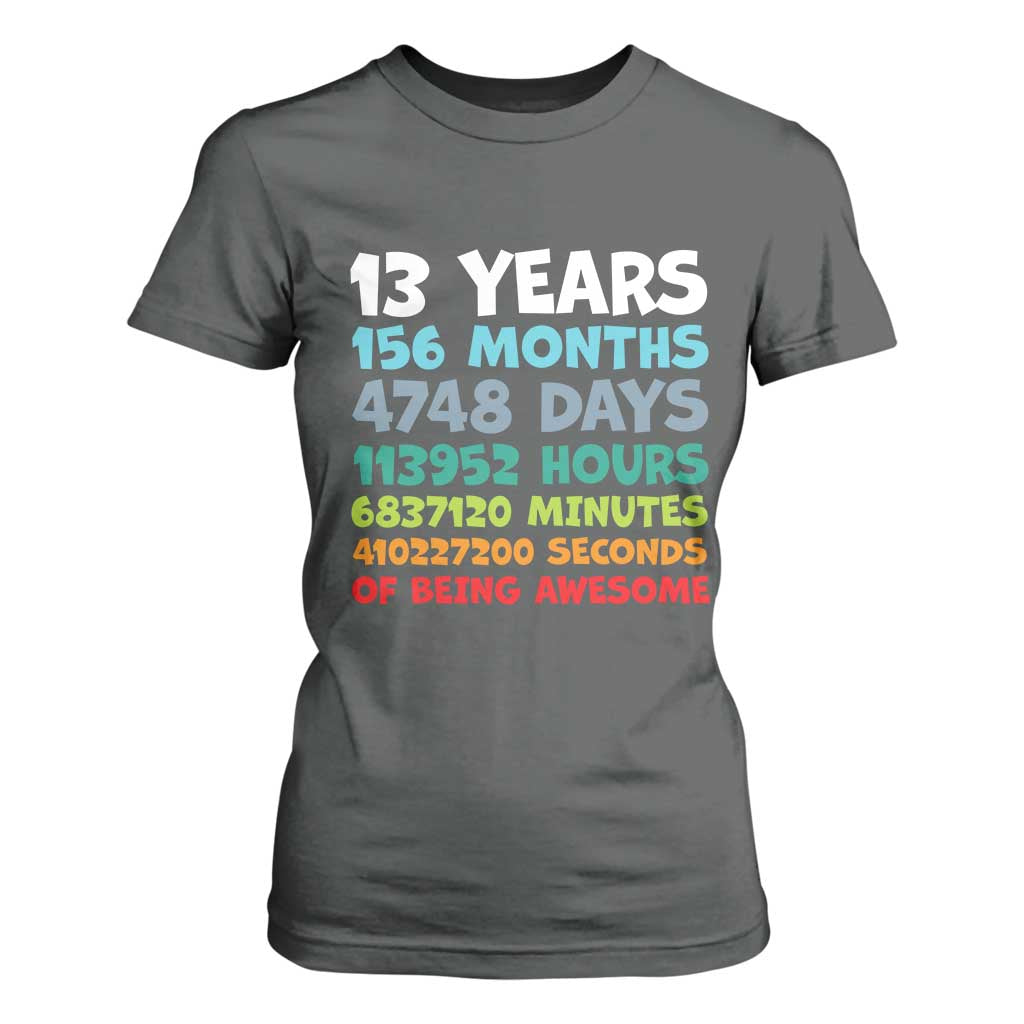 13th Birthday T Shirt For Women 13 Year Old Bday Gifts Son Boy 13yr TS10 Dark Heather Print Your Wear