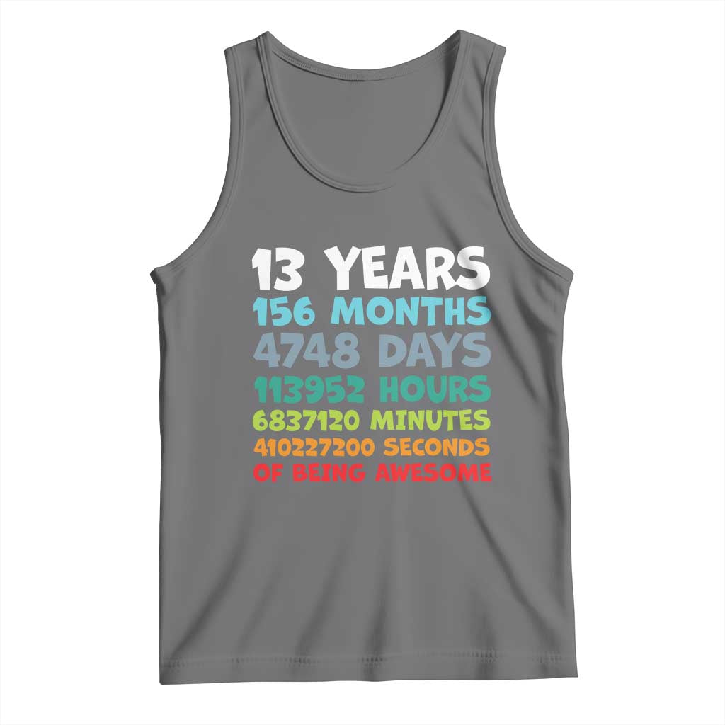 13th Birthday Tank Top 13 Year Old Bday Gifts Son Boy 13yr TS10 Black Heather Print Your Wear