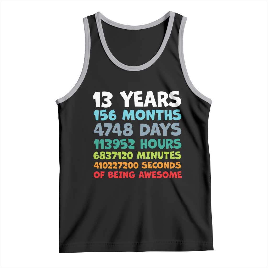 13th Birthday Tank Top 13 Year Old Bday Gifts Son Boy 13yr TS10 Black Athletic Heather Print Your Wear