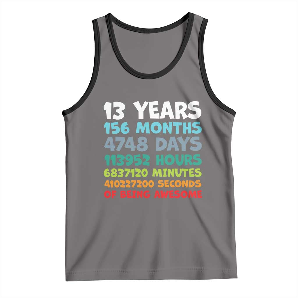 13th Birthday Tank Top 13 Year Old Bday Gifts Son Boy 13yr TS10 Deep Heather Black Print Your Wear