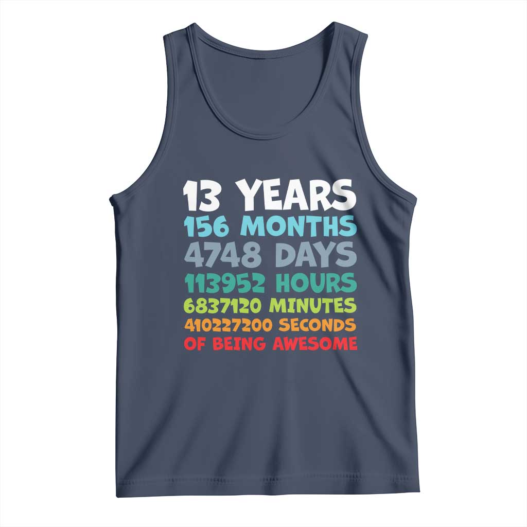 13th Birthday Tank Top 13 Year Old Bday Gifts Son Boy 13yr TS10 Navy Print Your Wear