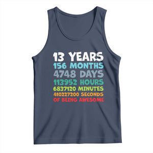 13th Birthday Tank Top 13 Year Old Bday Gifts Son Boy 13yr TS10 Navy Print Your Wear