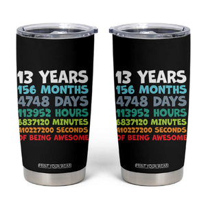 13th Birthday Tumbler Cup 13 Year Old Bday Gifts Son Boy 13yr TS10 Black Print Your Wear