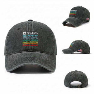 13th Birthday Washed Cotton Baseball Cap 13 Year Old Bday Gifts Son Boy 13yr TS10 Washed Cap Universal Fit Dark Green Print Your Wear