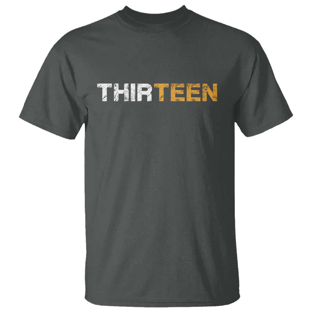 13th Birthday T Shirt Thirteen Teen 13 Year Old Official Teenager Gifts TS10 Dark Heather Print Your Wear
