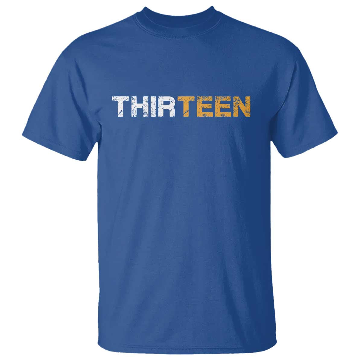 13th Birthday T Shirt Thirteen Teen 13 Year Old Official Teenager Gifts TS10 Royal Blue Print Your Wear