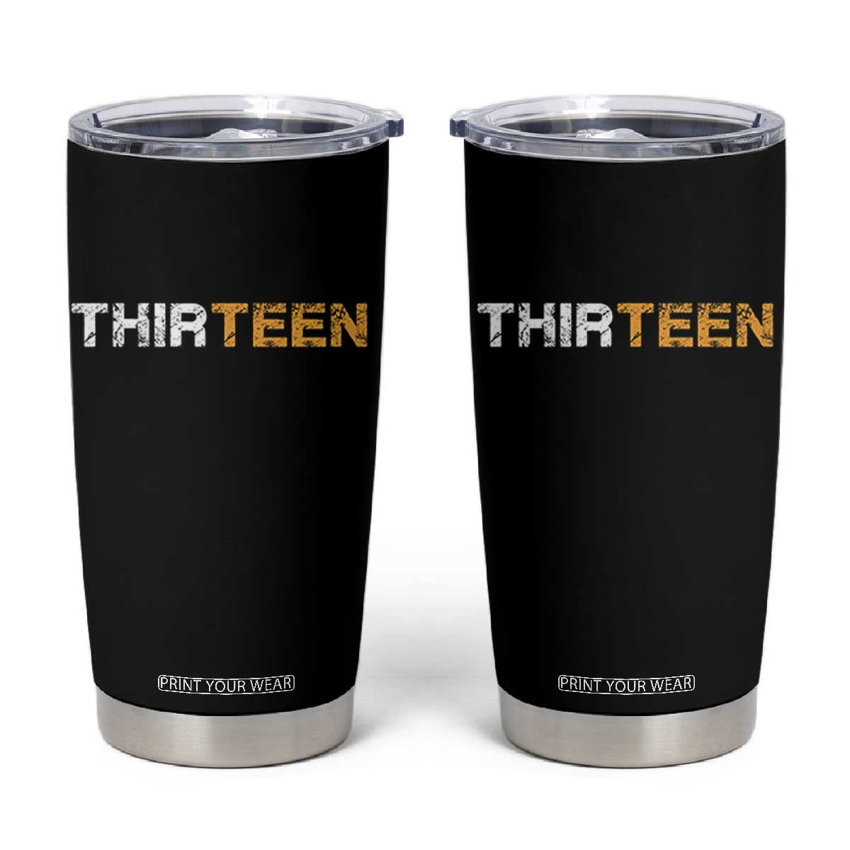 13th Birthday Tumbler Cup Thirteen Teen 13 Year Old Official Teenager Gifts TS10 Black Print Your Wear