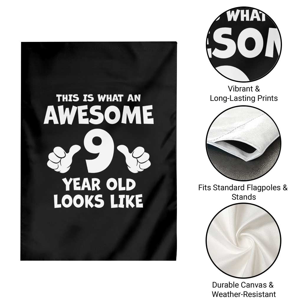 9th Birthday Gifts Garden Flag Awesome 9 Year Old Bday Son Boy Girl 9yr TS10 Print Your Wear