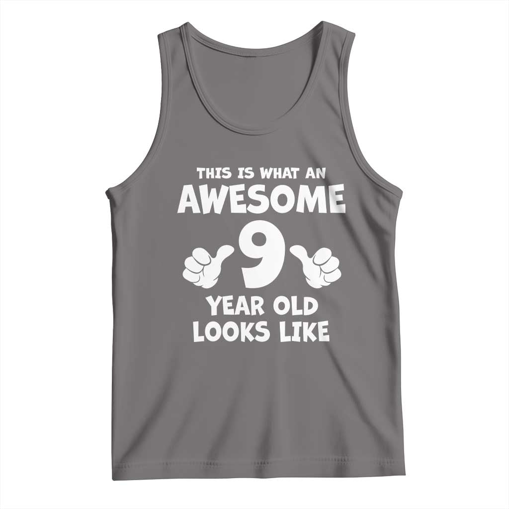 9th Birthday Gifts Tank Top Awesome 9 Year Old Bday Son Boy Girl 9yr TS10 Deep Heather Print Your Wear