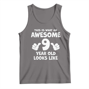 9th Birthday Gifts Tank Top Awesome 9 Year Old Bday Son Boy Girl 9yr TS10 Deep Heather Print Your Wear