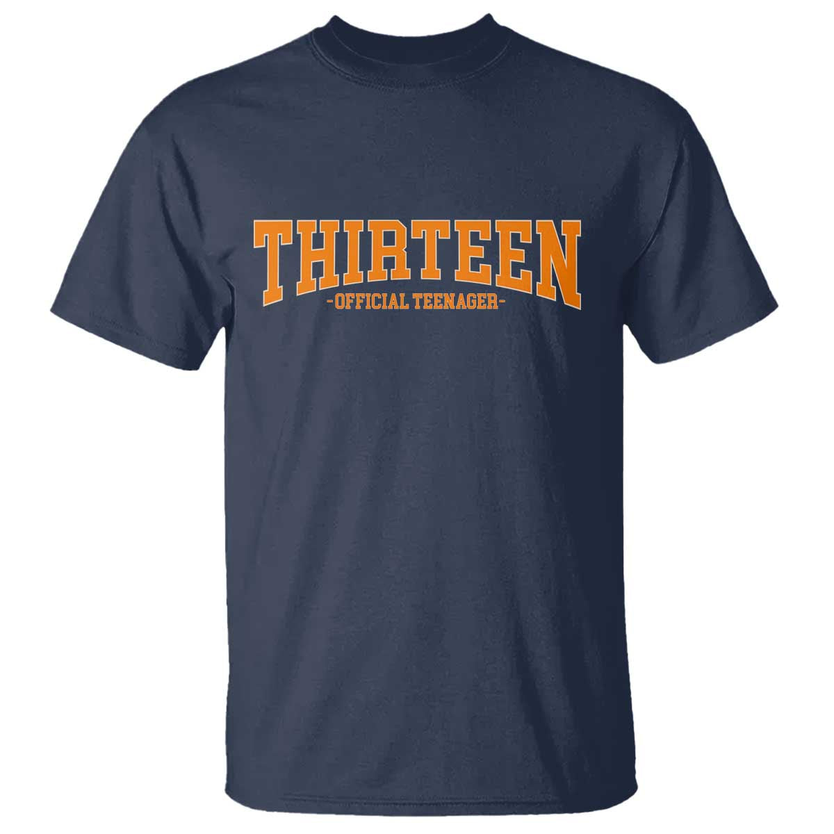 Thirteen Official Teenager T Shirt Vintage Retro Varsity 13th Birthday Gift Teen Girl TS10 Navy Print Your Wear