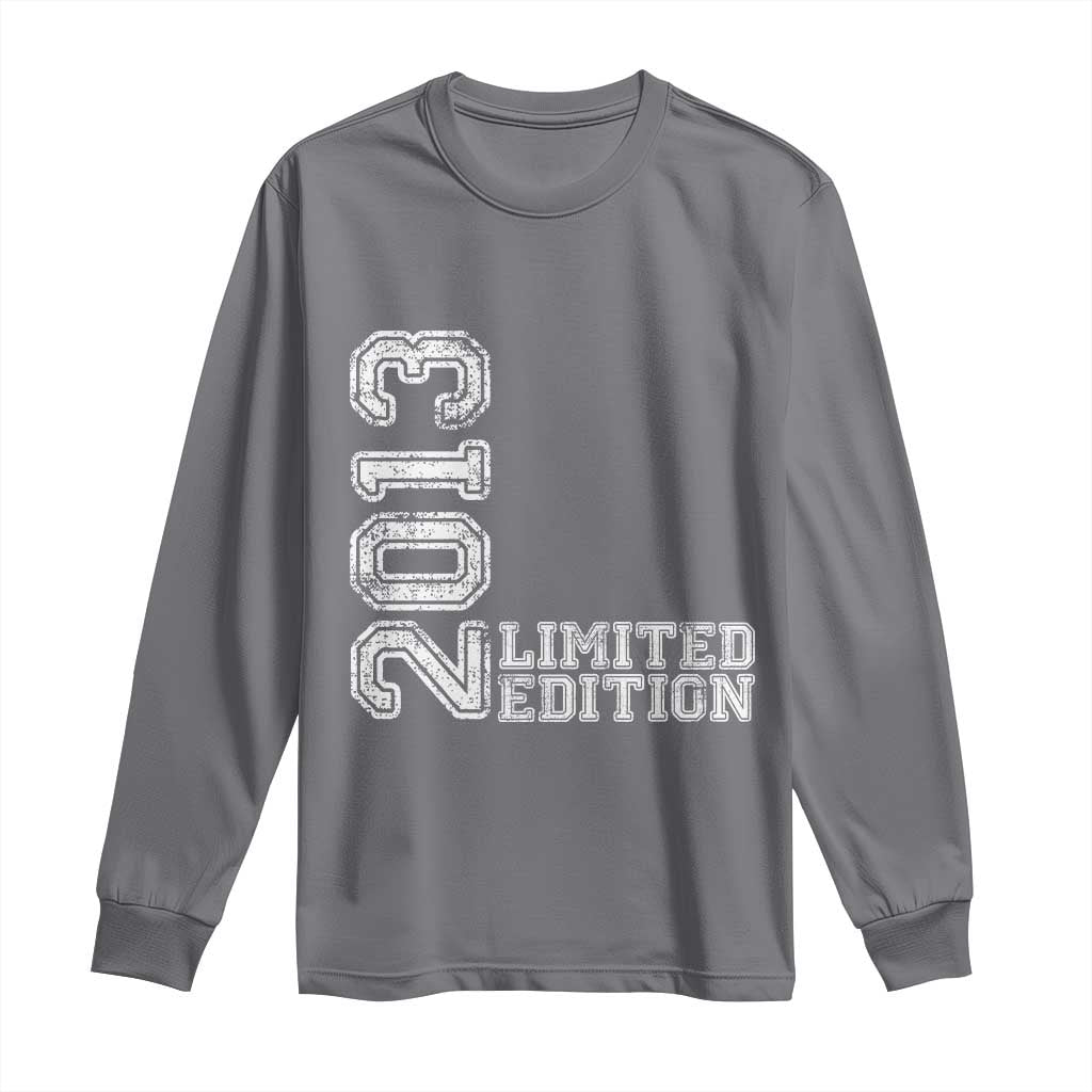 2013 Limited Edition Long Sleeve Shirt Limited Edition 13th Birthday Boys Girl TS10 Charcoal Print Your Wear