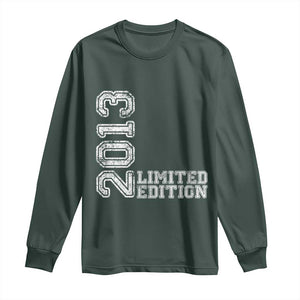 2013 Limited Edition Long Sleeve Shirt Limited Edition 13th Birthday Boys Girl TS10 Dark Forest Green Print Your Wear