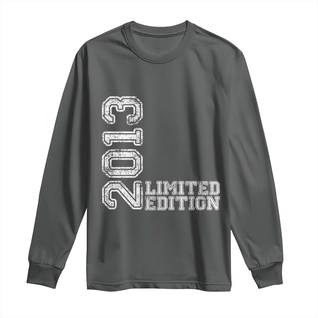 2013 Limited Edition Long Sleeve Shirt Limited Edition 13th Birthday Boys Girl TS10 Dark Heather Print Your Wear