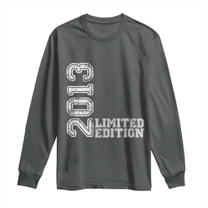 2013 Limited Edition Long Sleeve Shirt Limited Edition 13th Birthday Boys Girl TS10 Dark Heather Print Your Wear