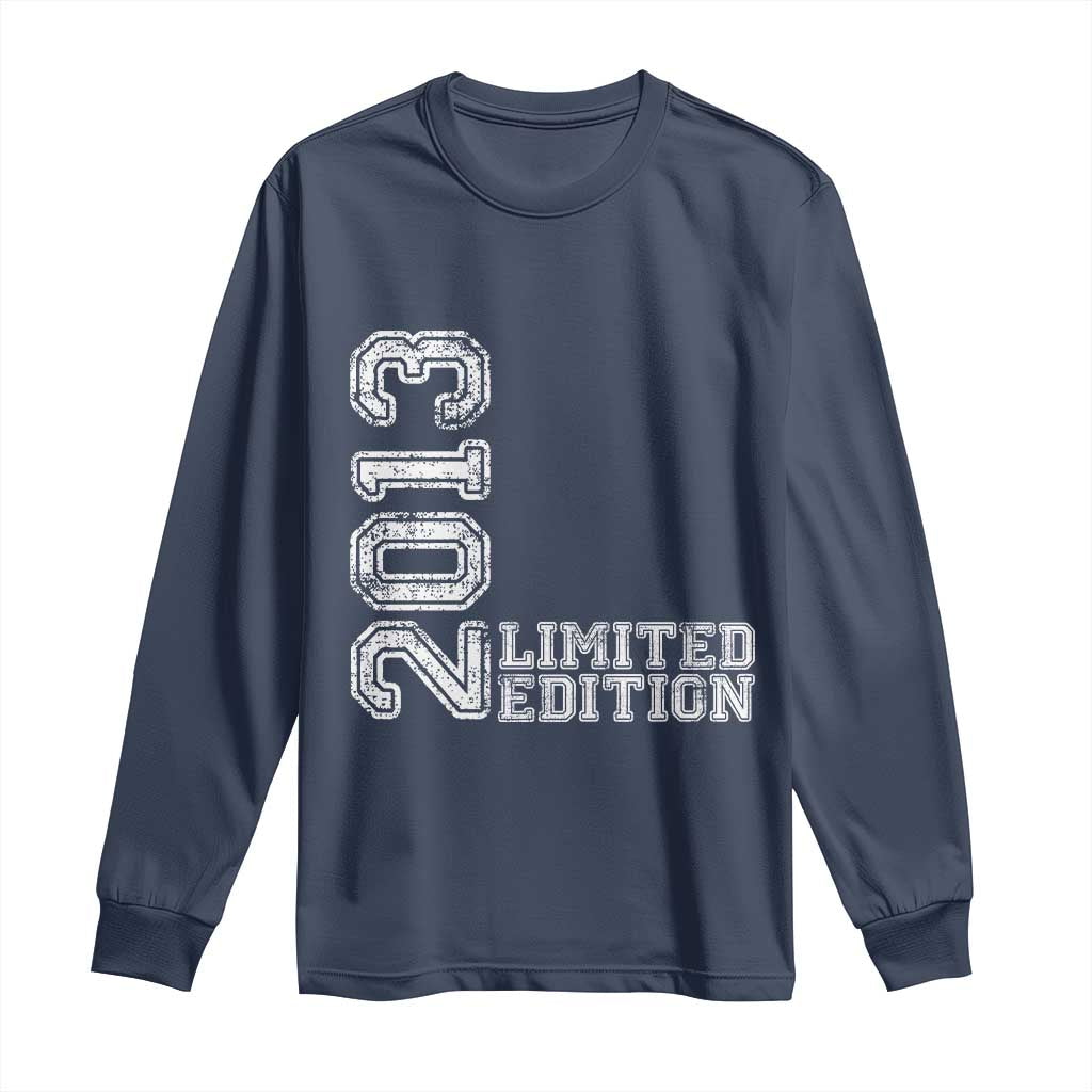 2013 Limited Edition Long Sleeve Shirt Limited Edition 13th Birthday Boys Girl TS10 Navy Print Your Wear