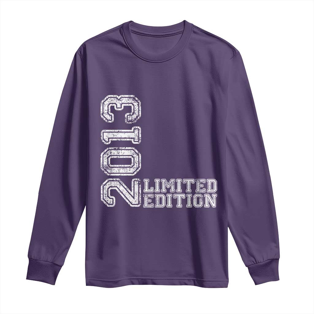 2013 Limited Edition Long Sleeve Shirt Limited Edition 13th Birthday Boys Girl TS10 Purple Print Your Wear