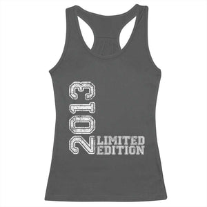 2013 Limited Edition Racerback Tank Top Limited Edition 13th Birthday Boys Girl TS10 Dark Heather Print Your Wear