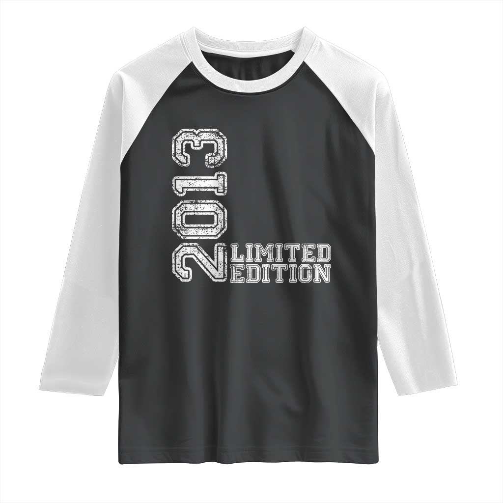2013 Limited Edition Raglan Shirt Limited Edition 13th Birthday Boys Girl TS10 Black White Print Your Wear