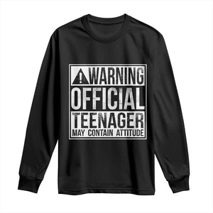 13th Birthday Long Sleeve Shirt Warning Official Teenager Boy 13yr TS10 Black Print Your Wear
