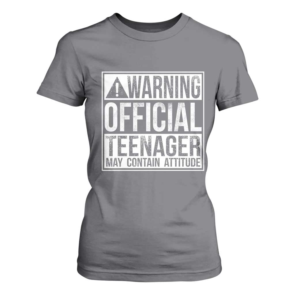 13th Birthday T Shirt For Women Warning Official Teenager Boy 13yr TS10 Charcoal Print Your Wear