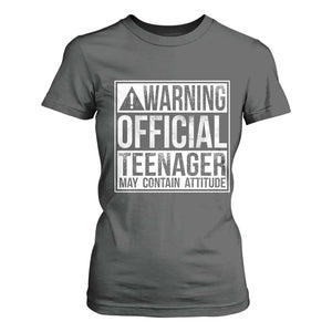 13th Birthday T Shirt For Women Warning Official Teenager Boy 13yr TS10 Dark Heather Print Your Wear