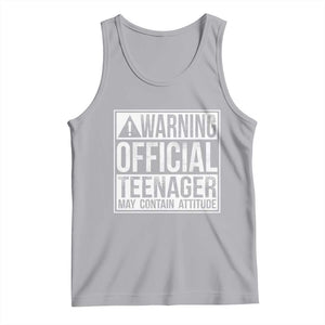 13th Birthday Tank Top Warning Official Teenager Boy 13yr TS10 Athletic Heather Print Your Wear