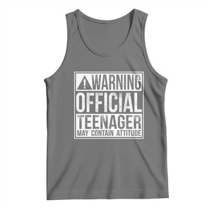 13th Birthday Tank Top Warning Official Teenager Boy 13yr TS10 Black Heather Print Your Wear