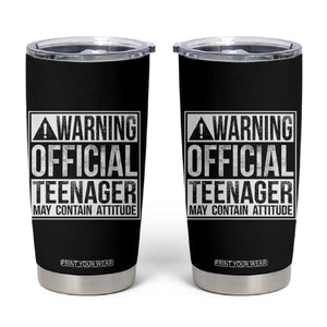 13th Birthday Tumbler Cup Warning Official Teenager Boy 13yr TS10 Black Print Your Wear