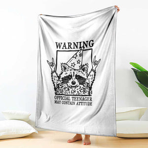 Vintage Raccoon 13th Birthday Throw Blanket 13 Year Old Official Teenager Gifts TS10 Print Your Wear