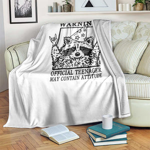 Vintage Raccoon 13th Birthday Throw Blanket 13 Year Old Official Teenager Gifts TS10 Print Your Wear