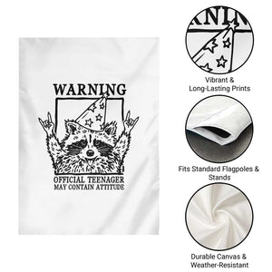 Vintage Raccoon 13th Birthday Garden Flag 13 Year Old Official Teenager Gifts TS10 Print Your Wear