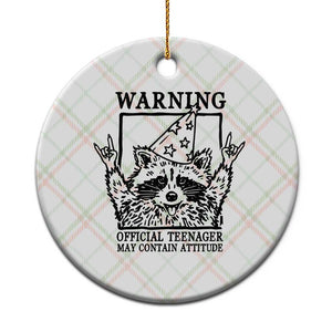 Vintage Raccoon 13th Birthday Ceramic Ornament 13 Year Old Official Teenager Gifts TS10 1pc Christmas Plaid Print Your Wear