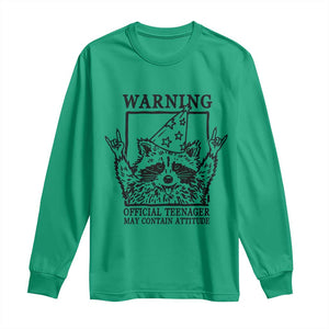Vintage Raccoon 13th Birthday Long Sleeve Shirt 13 Year Old Official Teenager Gifts TS10 Irish Green Print Your Wear