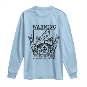 Vintage Raccoon 13th Birthday Long Sleeve Shirt 13 Year Old Official Teenager Gifts TS10 Light Blue Print Your Wear