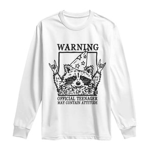 Vintage Raccoon 13th Birthday Long Sleeve Shirt 13 Year Old Official Teenager Gifts TS10 White Print Your Wear
