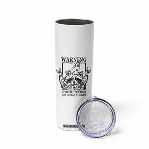 Vintage Raccoon 13th Birthday Skinny Tumbler 13 Year Old Official Teenager Gifts TS10 Print Your Wear