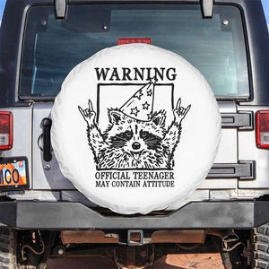 Vintage Raccoon 13th Birthday Spare Tire Cover 13 Year Old Official Teenager Gifts TS10 No hole White Print Your Wear