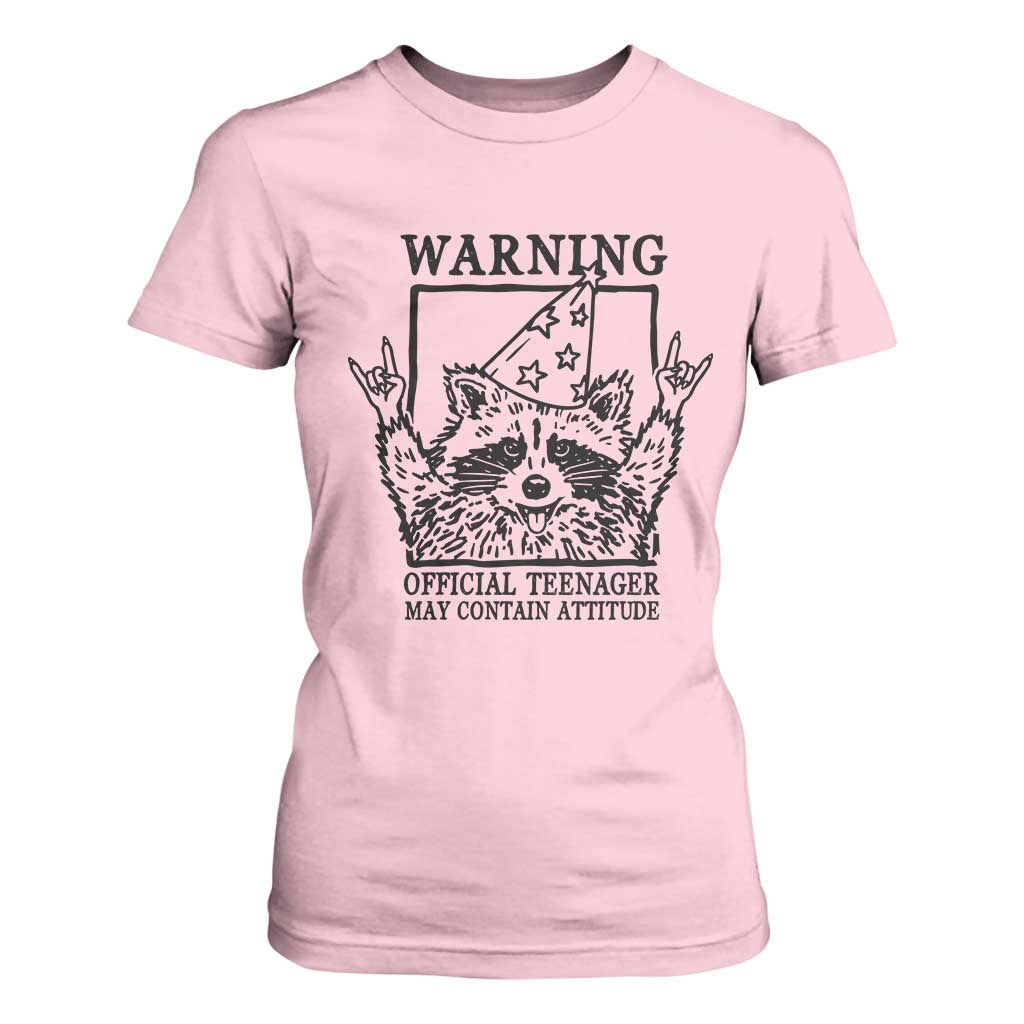 Vintage Raccoon 13th Birthday T Shirt For Women 13 Year Old Official Teenager Gifts TS10 Light Pink Print Your Wear