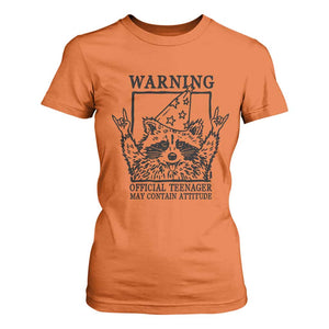 Vintage Raccoon 13th Birthday T Shirt For Women 13 Year Old Official Teenager Gifts TS10 Orange Print Your Wear
