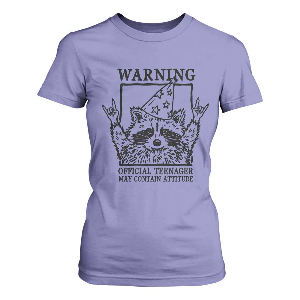 Vintage Raccoon 13th Birthday T Shirt For Women 13 Year Old Official Teenager Gifts TS10 Violet Print Your Wear