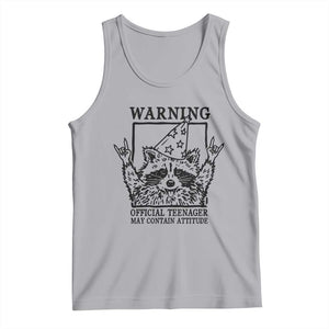 Vintage Raccoon 13th Birthday Tank Top 13 Year Old Official Teenager Gifts TS10 Athletic Heather Print Your Wear