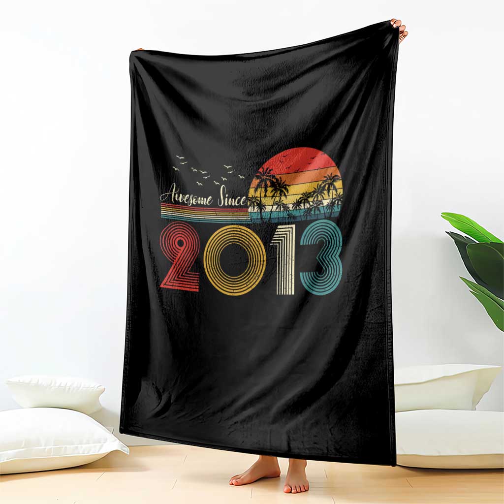 Awesome Since 2013 Throw Blanket 13th Birthday 13 Year Old Son Boy TS10 Print Your Wear