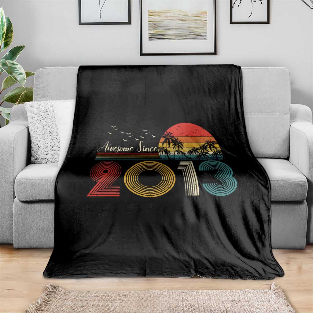 Awesome Since 2013 Throw Blanket 13th Birthday 13 Year Old Son Boy TS10 Print Your Wear